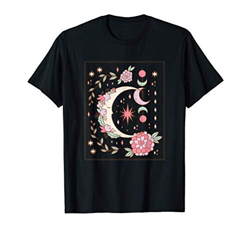 Floral Moon Flowers Aesthetic Clothing Soft Girl Women Men T-Shirt