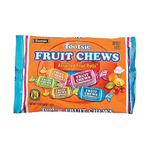 Fun Express - Tootsie Roll Fruit Rolls  48 Pcs un  - Edibles - Soft  and  Chewy Candy - Taffy  and  Marshmallow - 48 Pieces