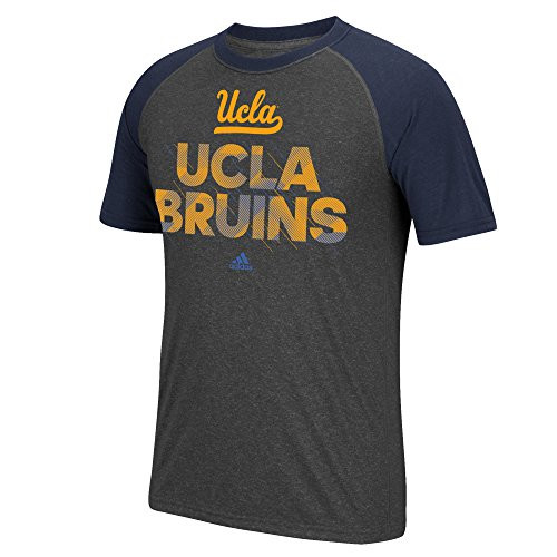 adidas NCAA UCLA Bruins Men s Stealth in Motion Climalite Ultimate Short Sleeve Tee  Large  Dark Gray Heathered