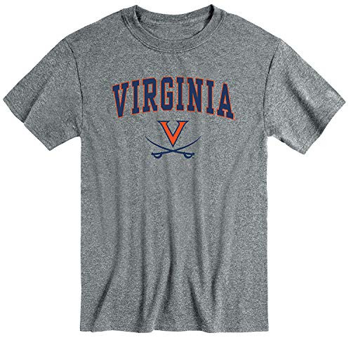 Ivysport University of Virginia UVA Cavaliers Short-Sleeve T-Shirt Heritage Charcoal Heather Medium Ivysport University of Virginia UVA Cavaliers Short-Sleeve T-Shirt Heritage Charcoal Heather Medium