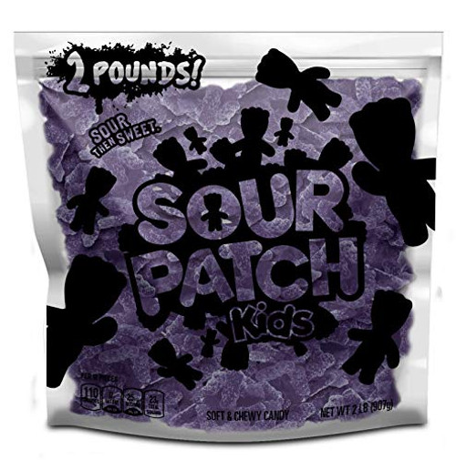 SOUR PATCH KIDS Purple Grape Soft  and  Chewy Candy  2 lb Bag