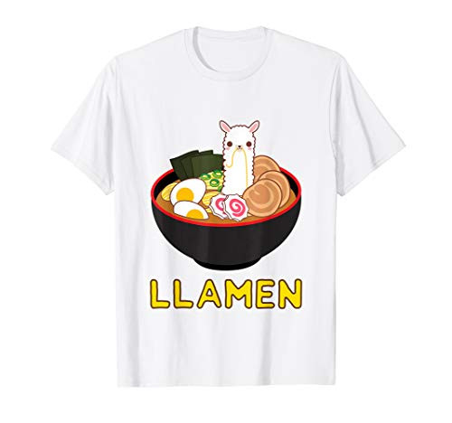 Llamen Llama Ramen Noodle Japanese Anime Kawaii Gift T-Shirt