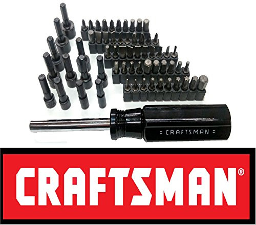 Craftsman 63 Pc Piece Bit Nut Driver Set  plus Magnetic Screwdriver Handle 43373