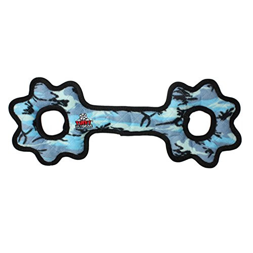 TUFFY Ultimate Tug-O-Gear  Durable Dog Toy  Camo Blue