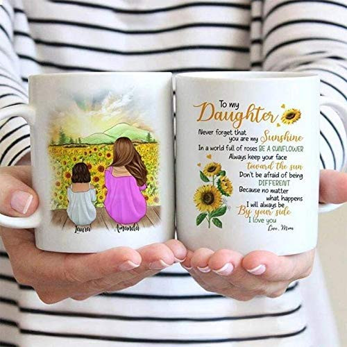 Personalized Mug For Daughter - To My Daughter Never Forget That You are My Sunshine - Perfect Gifts For Daughter From Mom- Daughter Mug - Birthday Coffee Mug 11OZ Personalized Mug For Daughter - To My Daughter Never Forget That You are My Sunshine - Perfect Gifts For Daughter From Mom- Daughter Mug - Birthday Coffee Mug 11OZ