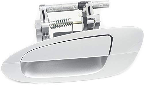Patlin Rear Left Driver Side Outside Exterior Door Handle KY1 Light Silver Metallic Compatible Replacement for 2002-2006 Nissan Altima