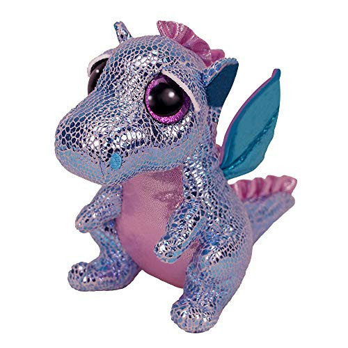 Claire s Exclusive Official Ty Beanie Boo Holly The Dragon Soft Plush Toy for Girls  Purple  Small  Stocking Stuffer  6 Inches
