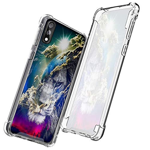 LSL Crystal Clear Designed for Samsung Galaxy A01 Case Tiger Sun Earth Shockproof Protective Phone Case Slim Thin Cover for Samsung Galaxy A01 - Clear