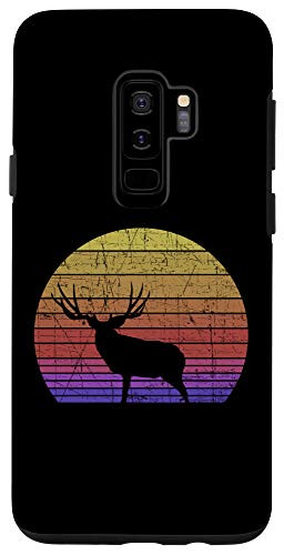 Galaxy S9 plus Mule Deer Hunting - Retro Sunset Hunter Outdoorsmen Gift Case