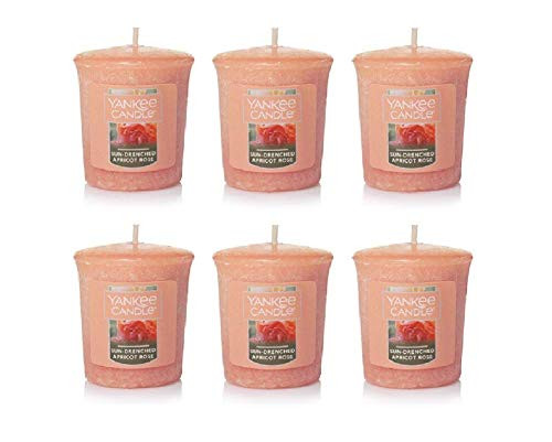 Yankee Candles Sun-Drenched Apricot Rose Sampler Votive Set of 6