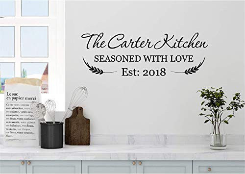 Personalized Custom Name Kitchen Wall Decal Sticker Customized Choose Size Color Vinyl Home Baking Cooking Meals Memories Are Made Here Family