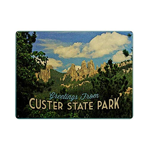 Custer State Park Fashion Metal Tin Sign-Aluminum ?20x30Cm 8x12Inch  Never Rust Vintage Look Signs Metal Plate For Offices All Kinds Of Individual Character Places Or Home Decoration