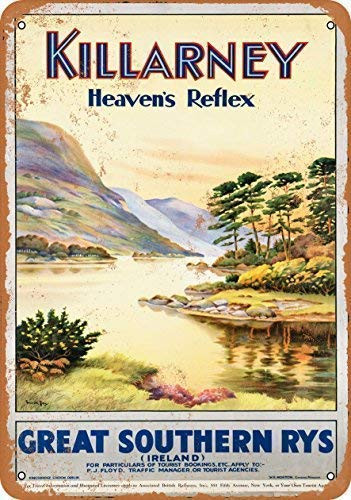 Killarney Ireland Fashion Metal Sign-Aluminum Wall Decor ?20x30Cm 8x12Inch  Do Not Fade Vintage Look Signs Plaque For Industry All Kinds Of Individual Character Places Or Home Decoration