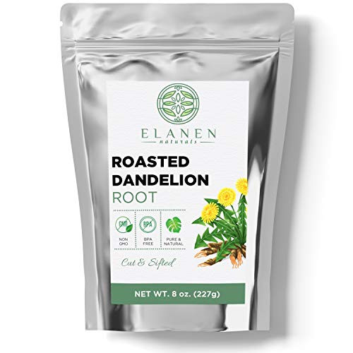Roasted Dandelion Root Tea 8 oz.  227g   Contains Organic Non-GMO Roasted Dandelion Root in Non-BPA Packaging  Dandelion Root Tea  Taraxacum Officinale  Cut  and  Sifted