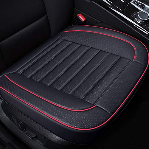 otoez Car Seat Cushion Cover Leather Auto Seat Cover Protector Universal Driving Front  and  Rear Bench Cushion Mat Pad for Most Car Sedan SUV Van Truck Full Surround  1 Front Seat  Black