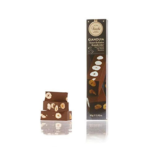 Venchi Dark Chocolate Gianduja With Hazelnuts Soft Bar 2.82oz. Venchi Dark Chocolate Gianduja With Hazelnuts Soft Bar 2.82oz.