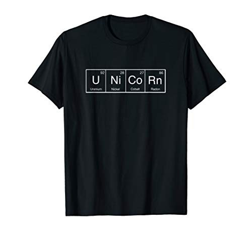 Unicorn Tshirt - Periodic Table of Elements Spelling