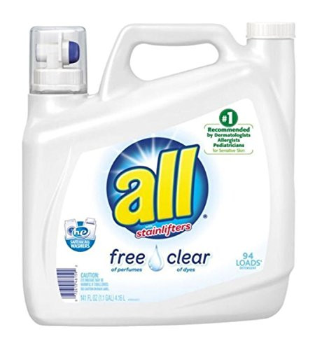 All w  Stainlifters Free of Perfumes Clear of Dyes Laundry Detergent 141 Fl. Oz.