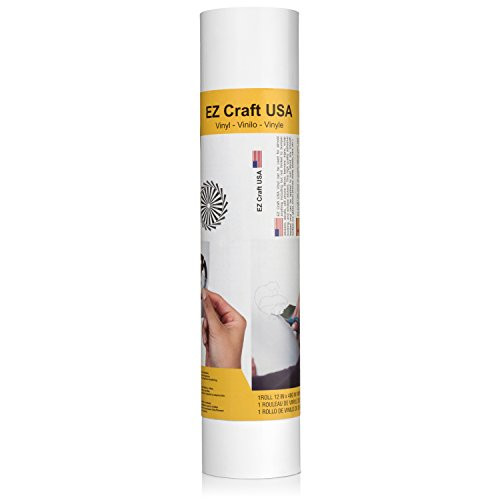 Matte White Adhesive Vinyl Roll  Huge Matte Adhesive Permanent White Vinyl Rolls  12x40FT White Vinyl Sheets are The Best Vynil  EZ Craft USA White Vinyl Wrap Works with Cricut and Other Cutters