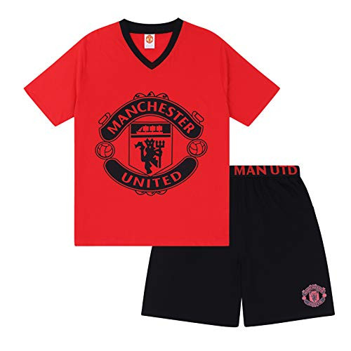 Manchester United FC Official Gift Mens Loungewear Short Pajamas Red Medium Manchester United FC Official Gift Mens Loungewear Short Pajamas Red Medium