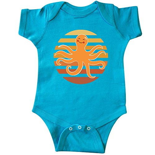 inktastic Octopus Ocean Sunset Infant Creeper 18 Months Turquoise