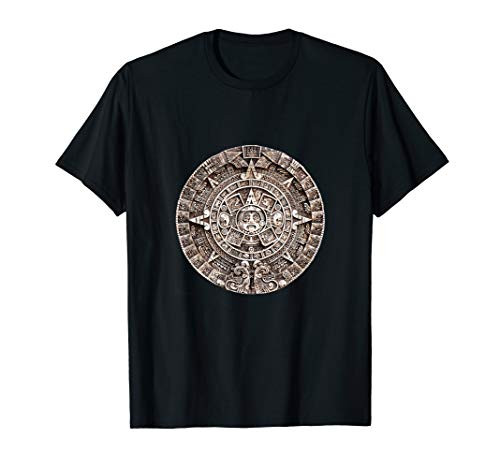 Aztec Calandar Sun Stone Ancient Mayan Symbol T-Shirt