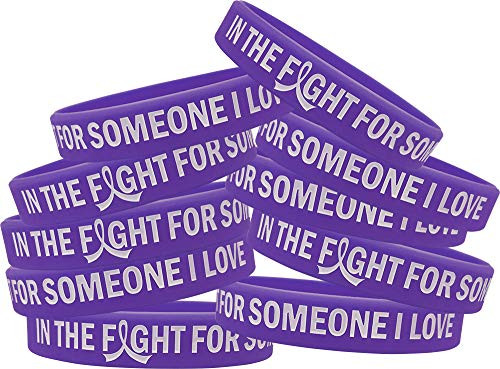 in The Fight for Someone I Love Pancreatic Cancer Lupus Alzheimer s Wristband Bracelet 10-Pack Purple in The Fight for Someone I Love Pancreatic Cancer Lupus Alzheimer s Wristband Bracelet 10-Pack Purple