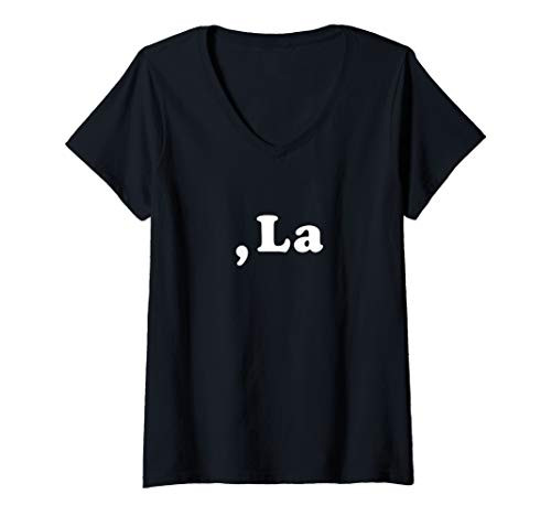 Womens Comma La Kamala Harris Funny Democrat Support 2020 V-Neck T-Shirt Womens Comma La Kamala Harris Funny Democrat Support 2020 V-Neck T-Shirt
