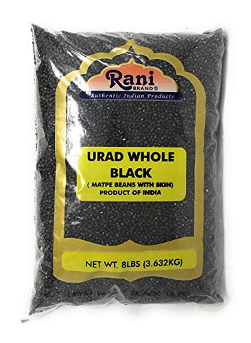 Rani Urid   Urad Whole  Whole Matpe Beans  Lentils 8lb  128oz   3.6kg  Bulk ~ All Natural   Indian Origin   Gluten Free Ingredients   NON-GMO   Vegan