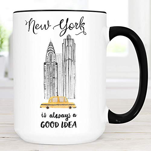 New York Coffee Mug   Microwave and Dishwasher Safe Ceramic Cup