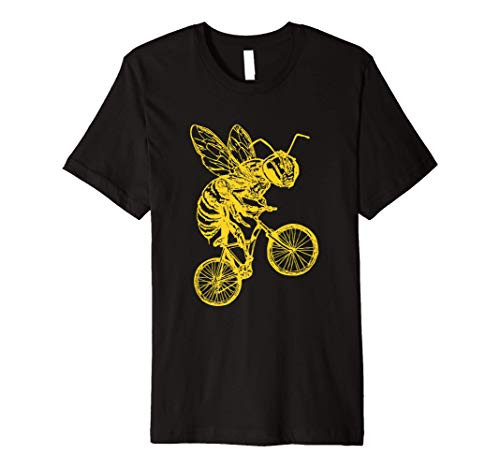 SEEMBO Bee Cycling Bicycle Bicycling Cyclist Biking Fun Bike Premium T-Shirt