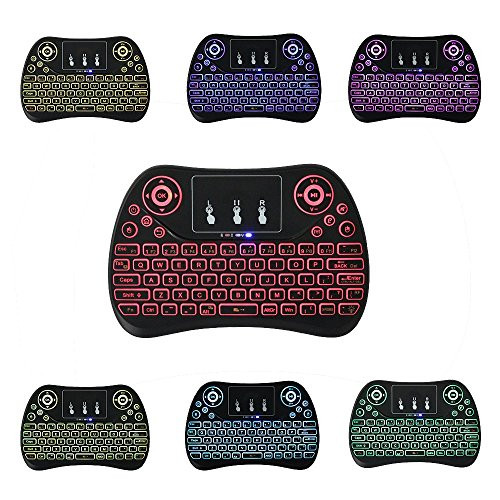 Mega1Comp -Bluetooth Backlit Mini Wireless Keyboard Touchpad Rechargeable Backlight Handheld Remote for nVidia Shield  Google Smart TV  Fire TV Cube Pendant  Latest Fire Stick 4K  KODI Box  HTPC