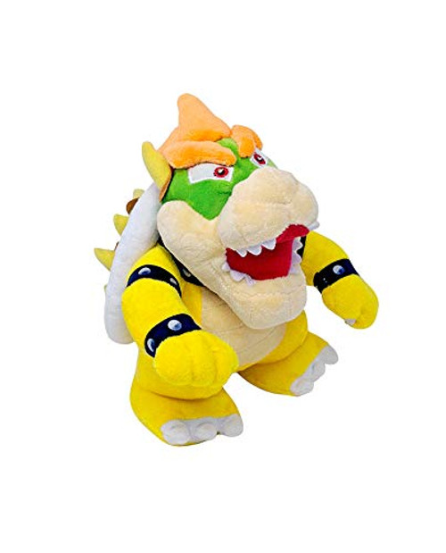 Altay Best Super Mario Yellow Bowser King Koopa Small Size Stuffed Plush Toy with Altay Travel Bag  Yellow Small Edition