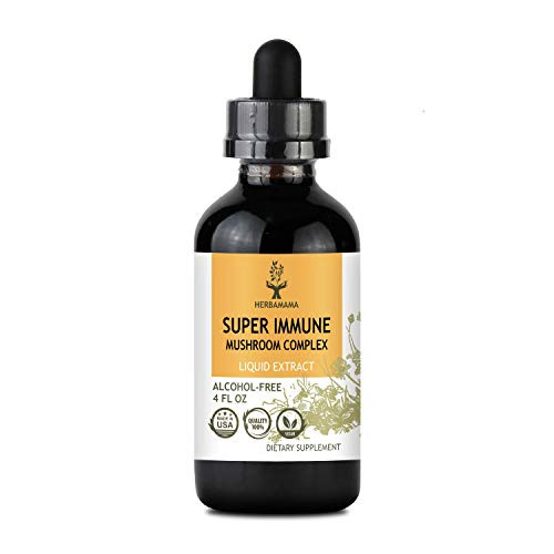 Super Immune Mushroom Complex Liquid Extract 4 fl oz   All-Natural Dietary Supplement   Strengthens The Immune System   Non-GMO