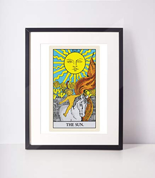 The Sun Traditional Tarot Print Tarot Card Art Major Arcana Tarot Wall Hanging Rider Waite Tarot