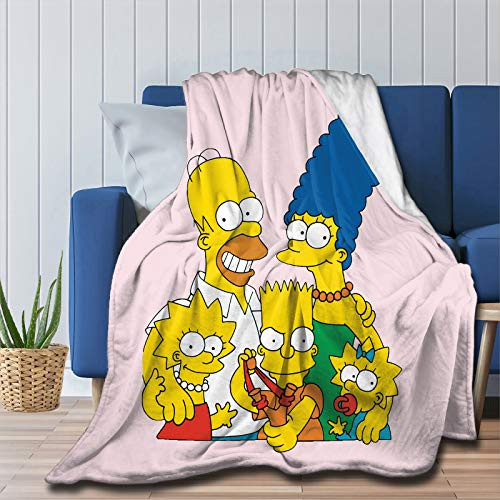 Simp-sons Blanket Flannel Throw Blanket Ultra Soft Micro Fleece Blanket Bed Couch Living Room  L 80 inchx60 inch
