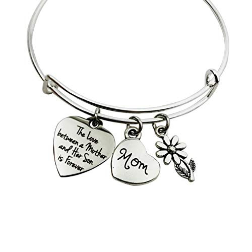 Gift for Mom from Son  The love between a Mother and her Son is forever bracelet