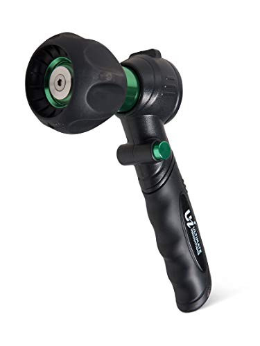 Ultimate Innovations Fireman s 5-Pattern Flip-Handle Hose Nozzle  Green