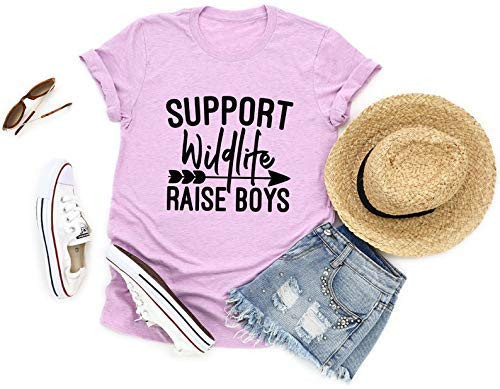 Mom of Boys Shirt Boy Mom Shirt Boy Mama Shirt Support Wildlife Raise Boys Mom Shirt Mom Tees Gift for Boy Mom New Mom Gift New Son Gift