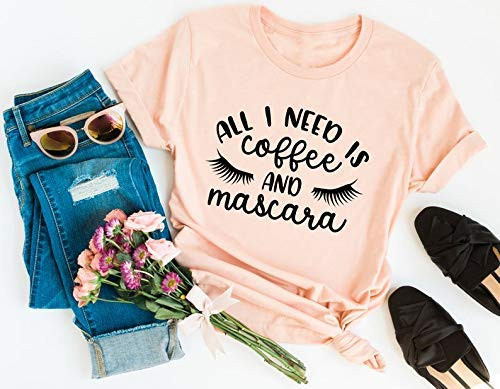 All I need is Coffee and Mascara Tired Mom Shirt Coffee Lover Gift Coffee Shirt Mom Shirt Mom Gift Gift for New Mom Mom Shirts Women s Tees