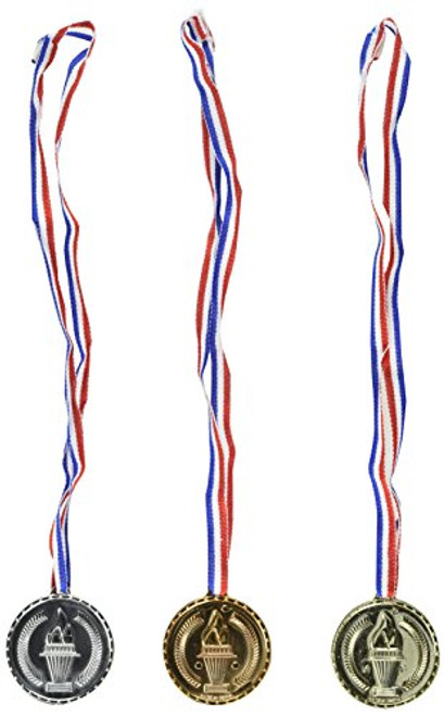 3 Olympic Style Award Medal Set - Gold Silver and Bronze - 3 piece Set - First Second Third Winner - Great for Party Favor Decorations and Awards 3 Olympic Style Award Medal Set - Gold Silver and Bronze - 3 piece Set - First Second Third Winner - Great for Party Favor Decorations and Awards
