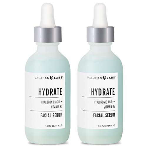 Valjean Labs Facial Serum  Hydrate  Hyaluronic Acid  plus Vitamin B5  2 Pack