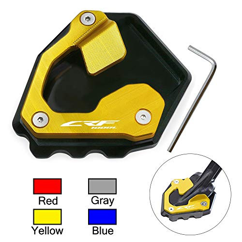 Worldmotop Motorcycle Kickstand Pad Support Kickstand Foot Pad For Honda CRF1000L Africa Twin 2016 2017 2018 Side Stand Plate Pad  gold