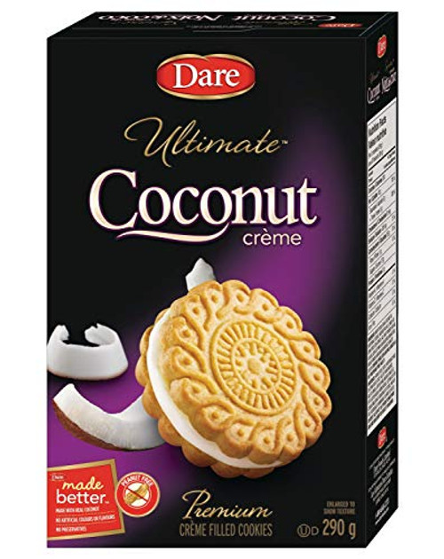 Dare Ultimate Coconut Creme Cookies 290g 10.2 oz Imported from Canada Dare Ultimate Coconut Creme Cookies 290g 10.2 oz Imported from Canada