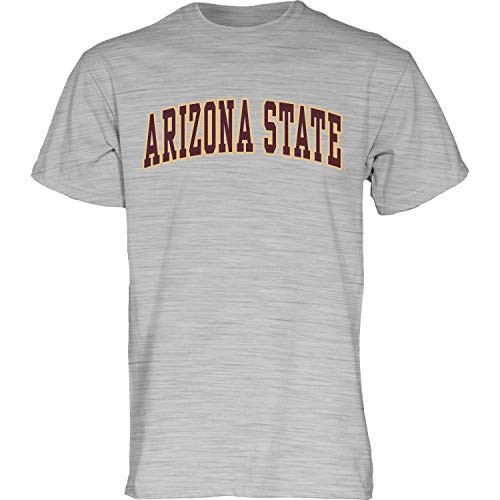 Blue84 NCAA Arizona State Sun Devils Mens Arching Team Name Short Sleeve T Shirt  Arizona State Sun Devils Dark Heather  Large