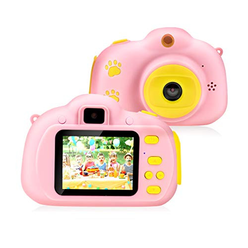 Rodzon Kids Toys Video Camera  Kids Selfie Camera Digital Video Recorder 2.0 inch IPS Screen HD 1080P Birthday for 3 4 5 6 7 8 Year Old Boys Girls  Including 32GB SD Card
