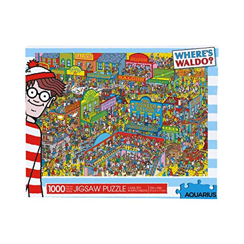 AQUARIUS Where s Waldo Wild Wild West Puzzle  1000 Piece Jigsaw Puzzle  - Glare Free - Precision Fit - Officially Licensed Where s Waldo Merchandise  and  Collectibles - 20 x 28 Inches