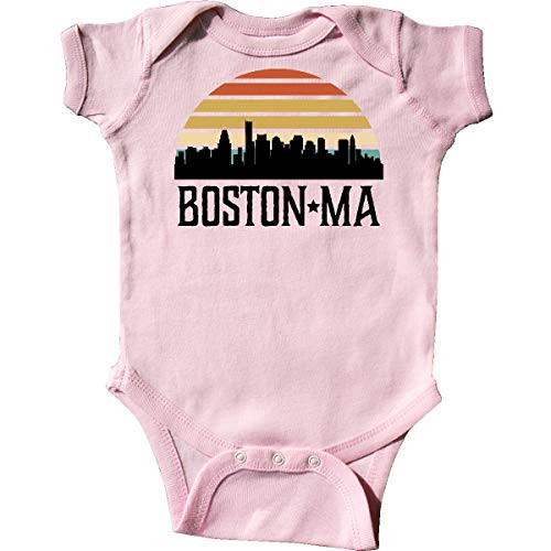 inktastic Boston Massachusetts Skyline Sunset Infant Creeper Newborn Pink 37935