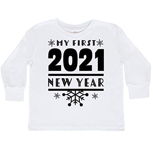 inktastic My 1st New Year 2021 with Toddler Long Sleeve T-Shirt 2T White 3dcef