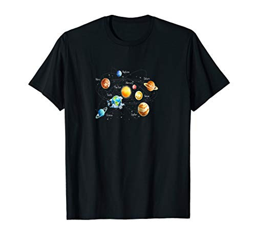Solar System T Shirt Astronomy Sun Moon Stars Space Science T-Shirt Solar System T Shirt Astronomy Sun Moon Stars Space Science T-Shirt